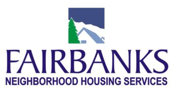 Fairbanks Neighborhood Housing Services logo with house/tree/sky above typosgraphy